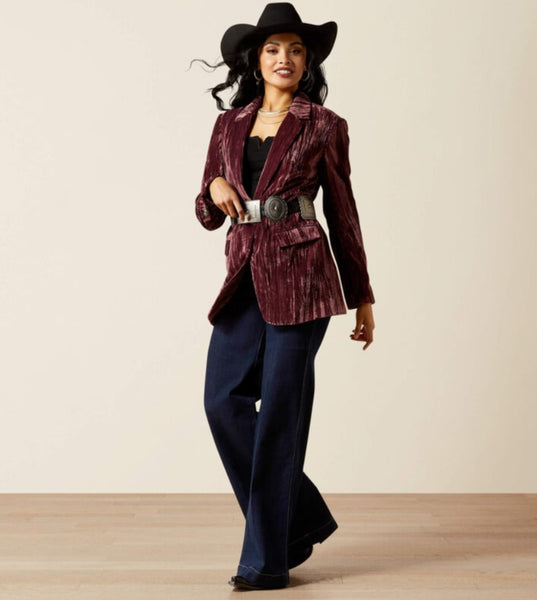 Ariat Aura Velvet Blazer in Port Royale #6417