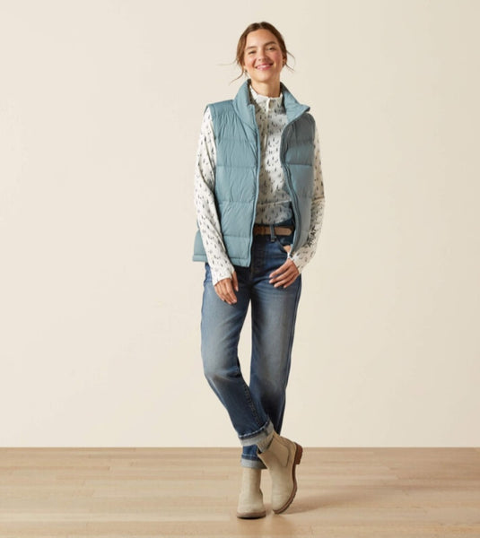 Ariat Ultra Puff Down Vest in Steel Sage #6471