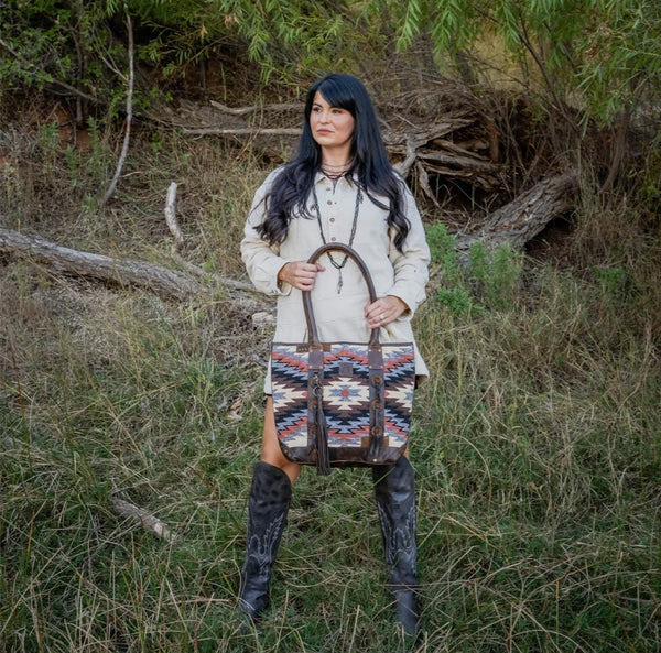 STS Guadalupe Serape Palomino Tote #6475