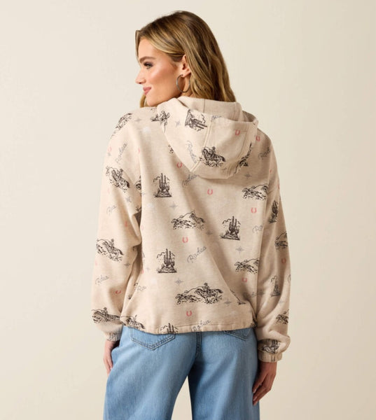 Ariat Essential Hoodie Oatmeal Heather Rodeo #6540