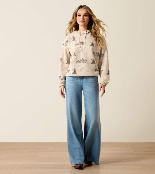 Ariat Essential Hoodie Oatmeal Heather Rodeo #6540