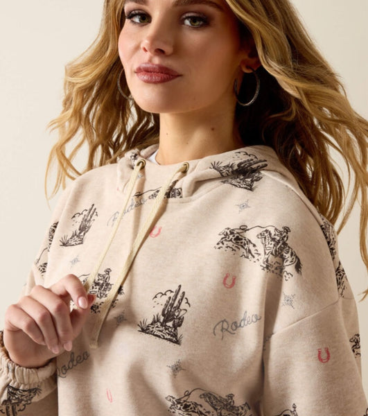 Ariat Essential Hoodie Oatmeal Heather Rodeo #6540