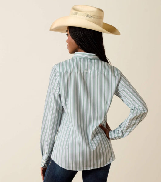 Ariat Kirby Pro Shirt in Green Bay Stripe #6544