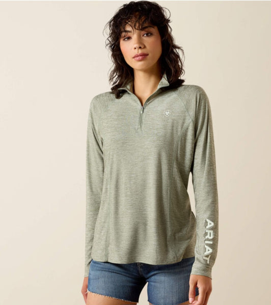 Ariat Laguna 1/4 Zip Top in Sea Spray Heather #6580
