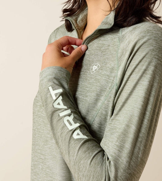 Ariat Laguna 1/4 Zip Top in Sea Spray Heather #6580