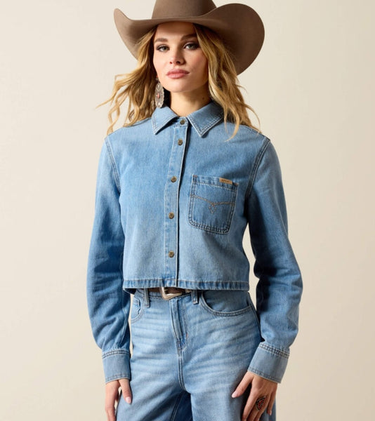 Ariat Cropped Comfort Shirt in Alameda Denim #6581