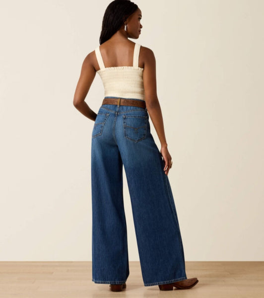 Ariat Ultra High Rise Calamity Comfort Wide Leg Jean in Tampa Denim #6652