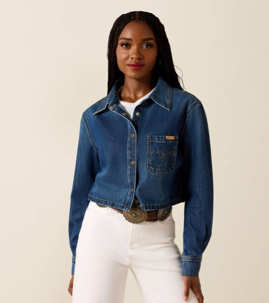 Ariat Cropped Comfort Shirt in Tampa Denim #6651