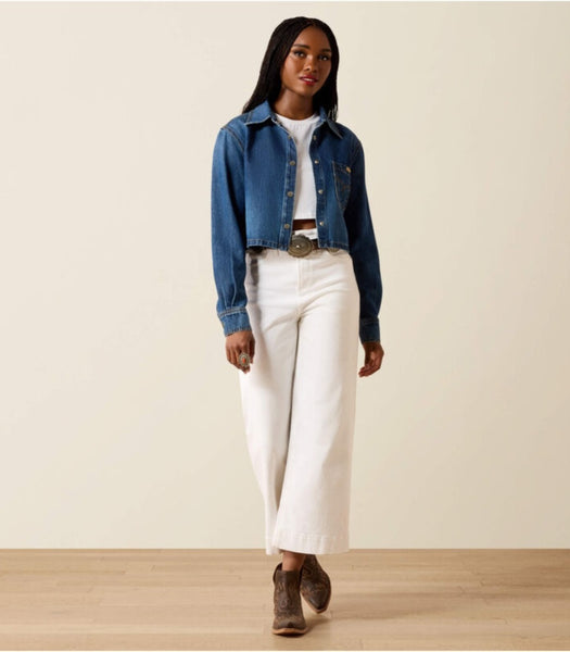 Ariat Cropped Comfort Shirt in Tampa Denim #6651