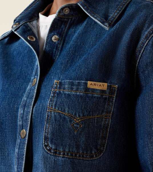 Ariat Cropped Comfort Shirt in Tampa Denim #6651