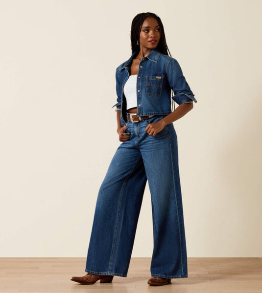 Ariat Cropped Comfort Shirt in Tampa Denim #6651