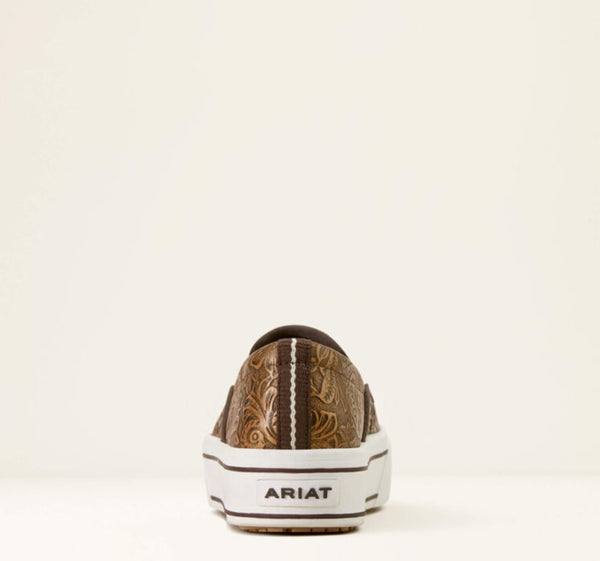 Ariat Skylar Slip On in Brown Floral Emboss #6657