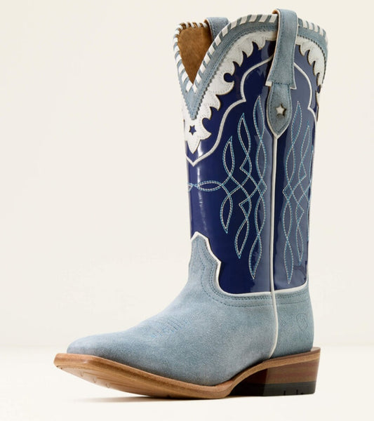 Ariat Riata Baby Blue Jean Suede/Sin City Boot #6691
