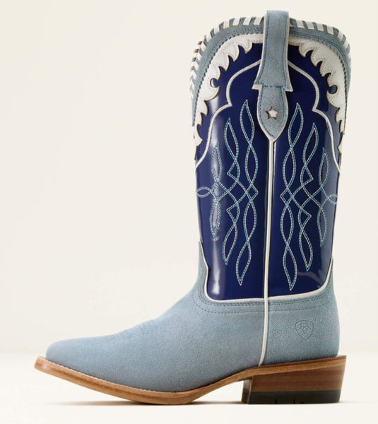 Ariat Riata Baby Blue Jean Suede/Sin City Boot #6691