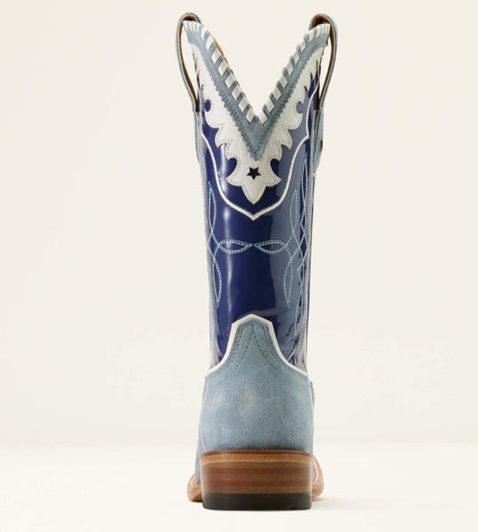 Ariat Riata Baby Blue Jean Suede/Sin City Boot #6691