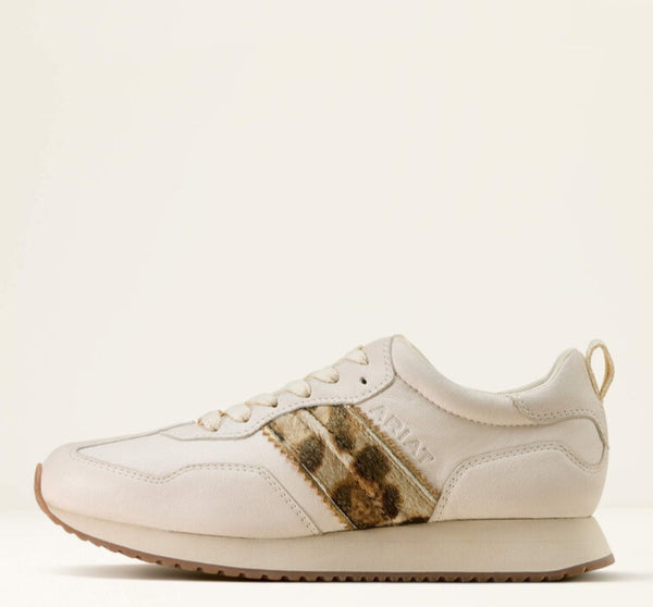 Ariat Ranch Runner in Cream & Leopard #6696