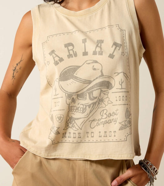 Ariat Wanted Skull Cowboy Tank #6704