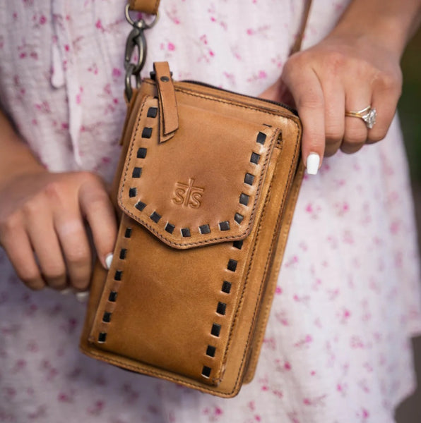 STS Ranch Bandera Tan Quickdraw Crossbody Wallet #6720