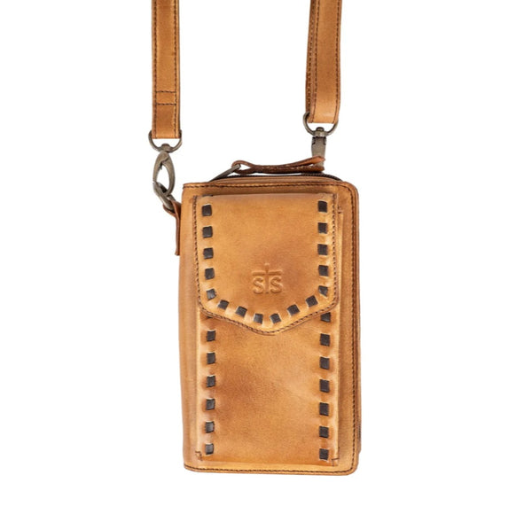 STS Ranch Bandera Tan Quickdraw Crossbody Wallet #6720