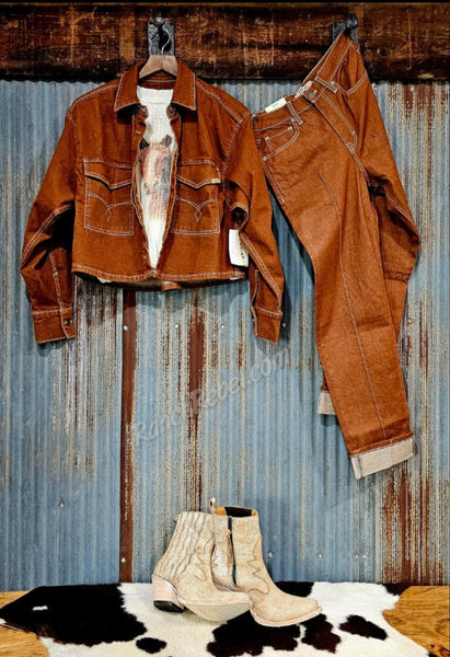 Ariat Ultra High Rise Relaxed Straight Jean in Pecan Brown #6326
