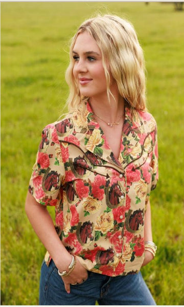 Rodeo Quincy Blooming Bronc Blouse #6828