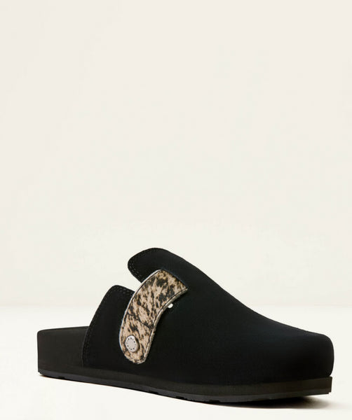 Ariat Country Mule in Black Suede/Brindle Hair On #6819