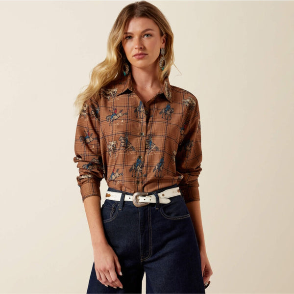 Ariat Homestyle Shirt in Glen Plaid Rodeo #6848