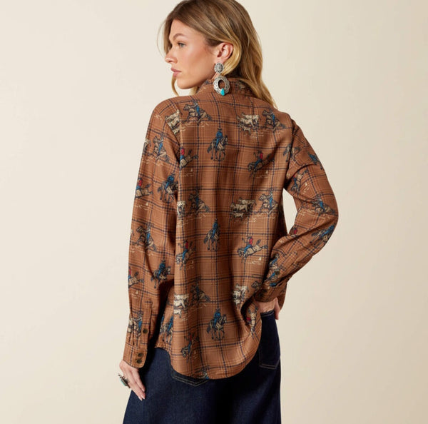 Ariat Homestyle Shirt in Glen Plaid Rodeo #6848