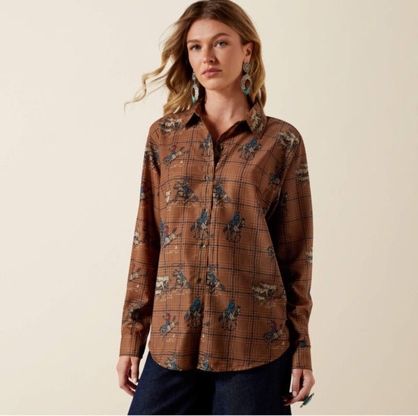 Ariat Homestyle Shirt in Glen Plaid Rodeo #6848