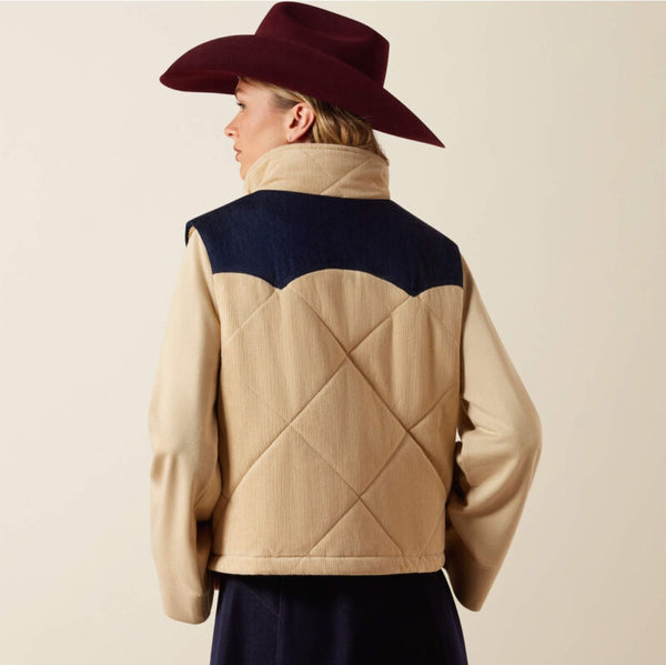 Ariat Dalton Vest in Irish Cream Corduroy #6857