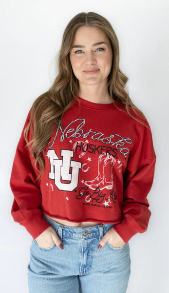 Nebraska Vault Vibe Cropped Sweatshirt #6888
