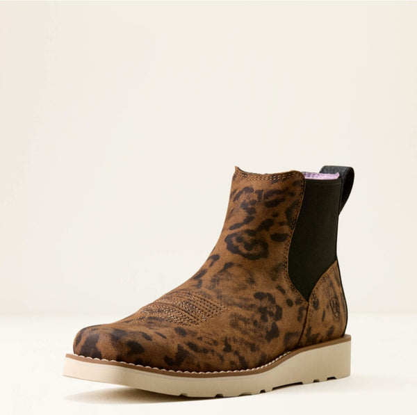 Ariat Southlite Chelsea Narrow Cutter Toe Ankle Boot in Faded Leopard #6897