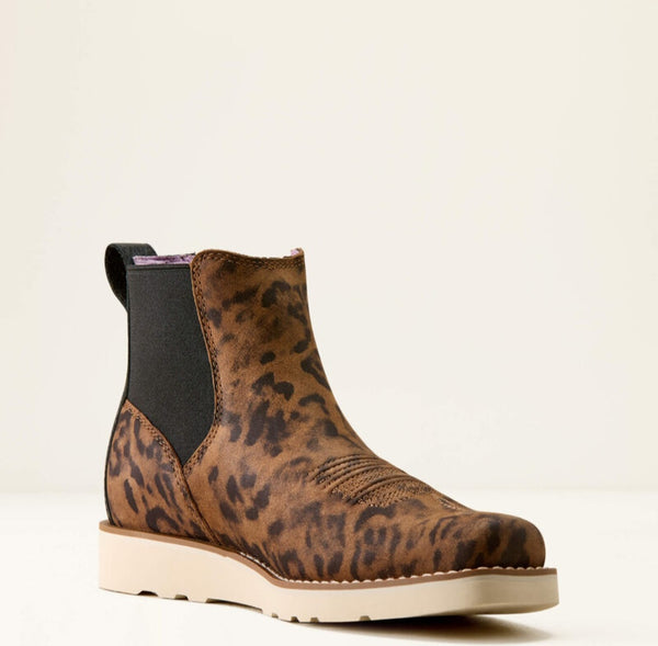 Ariat Southlite Chelsea Narrow Cutter Toe Ankle Boot in Faded Leopard #6897