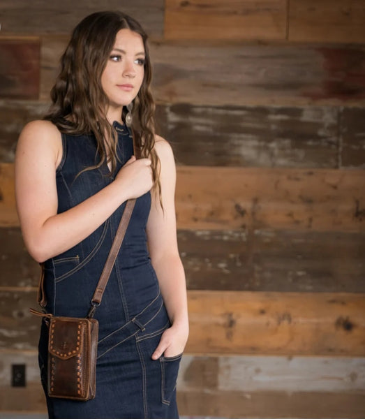 STS Ranch Bandera Chocolate Quickdraw Crossbody #6907