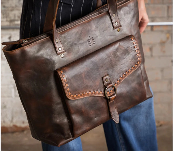 STS Ranch Bandera Chocolate Carry All Tote #6904