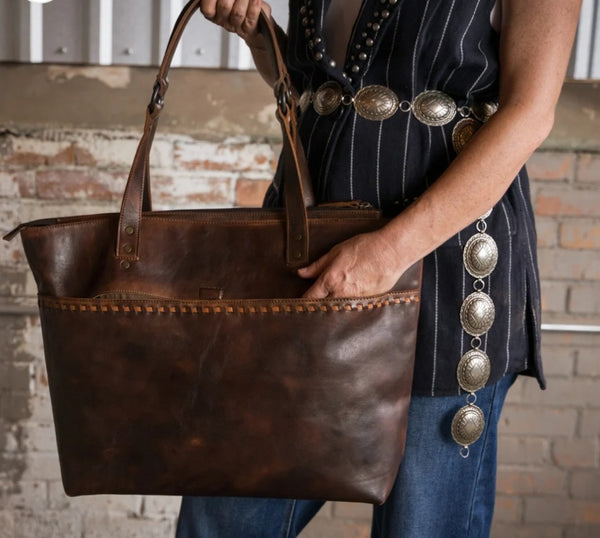 STS Ranch Bandera Chocolate Carry All Tote #6904