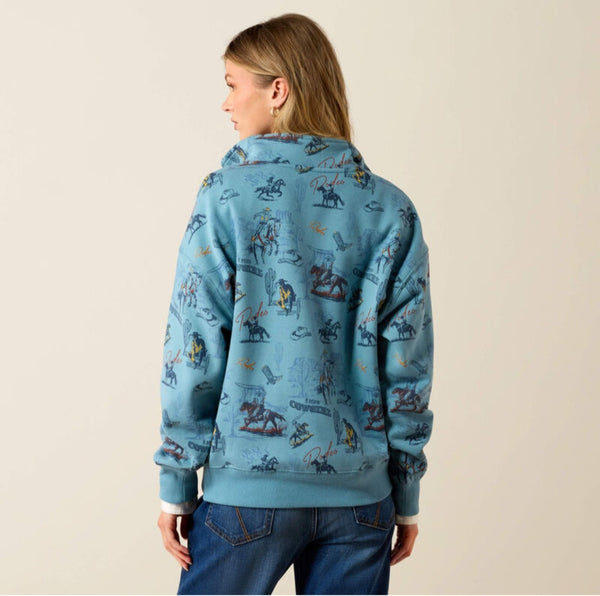 Ariat Painted 1/2 Zip Retro Rodeo Sweatshirt #6911