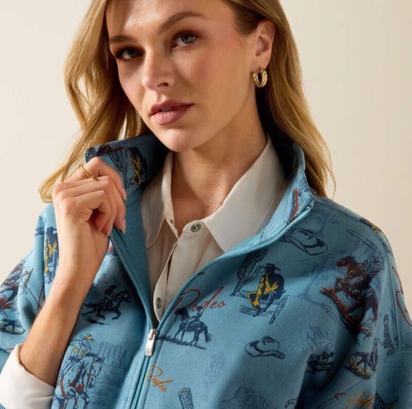 Ariat Painted 1/2 Zip Retro Rodeo Sweatshirt #6911