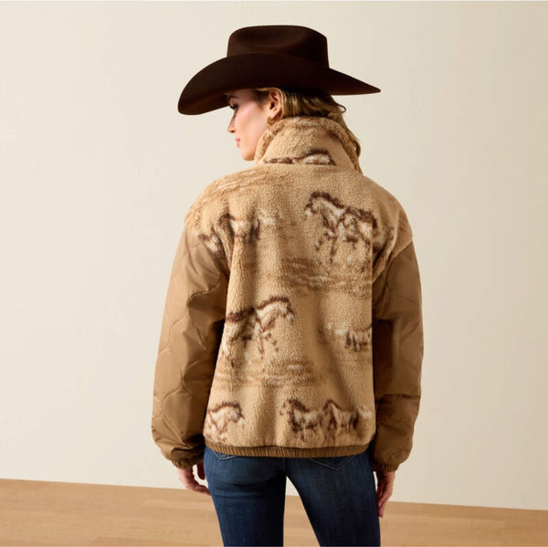 Ariat Sherpa Blocked Jacket in Wild Horses Print #6912
