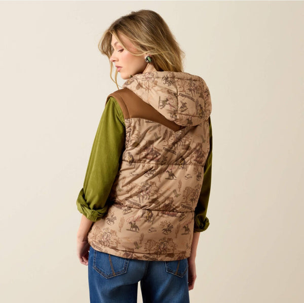 Ariat Frontier Puffer Vest in Retro Rodeo #6918