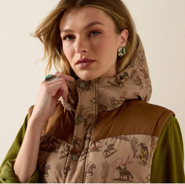 Ariat Frontier Puffer Vest in Retro Rodeo #6918