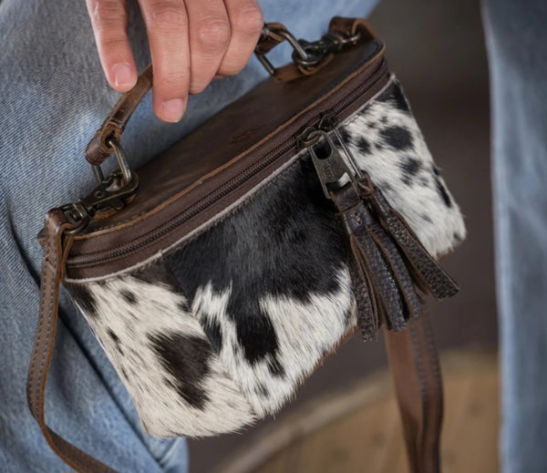 STS Ranch Cowhide Petite Train Case Crossbody #6948