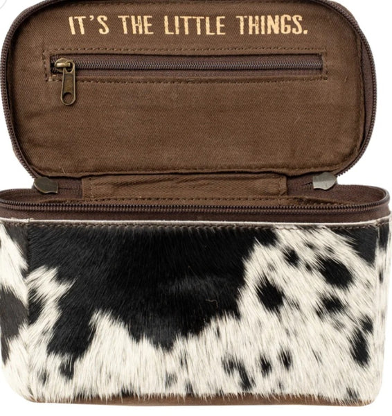 STS Ranch Cowhide Petite Train Case Crossbody #6948