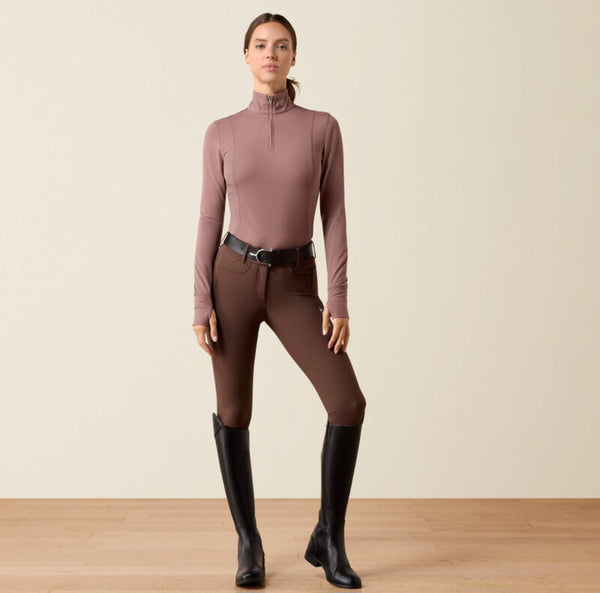 Ariat Gridwork 2.0 1/4 Zip Baselayer in Twilight Mauve #6953