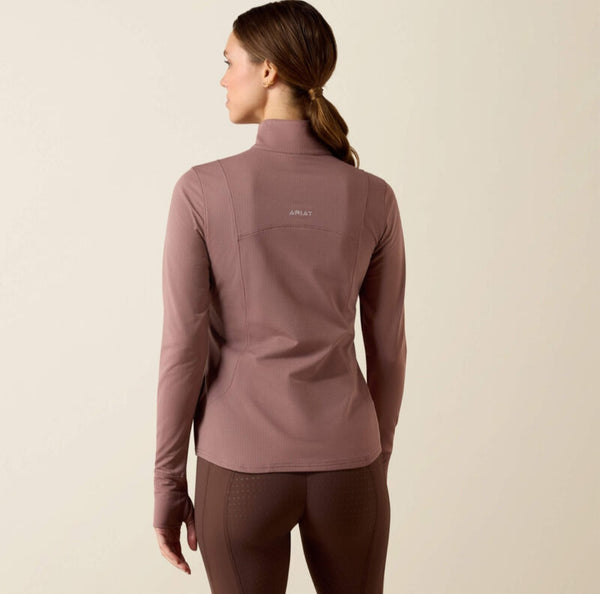 Ariat Gridwork 2.0 1/4 Zip Baselayer in Twilight Mauve #6953
