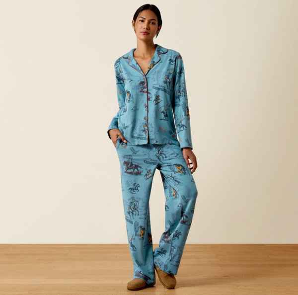 Ariat Dreams Pajama Set in Retro Rodeo #6956