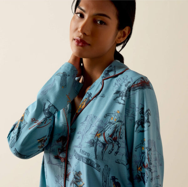 Ariat Dreams Pajama Set in Retro Rodeo #6956
