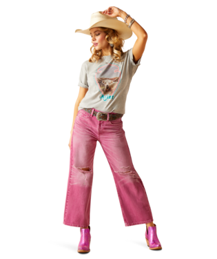 Ariat Ultra High Rise Tomboy Wide Leg in Pink #5495