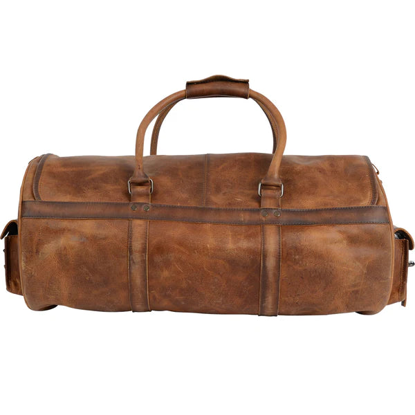 STS Ranch Tucson Round Leather Duffle Bag #5419
