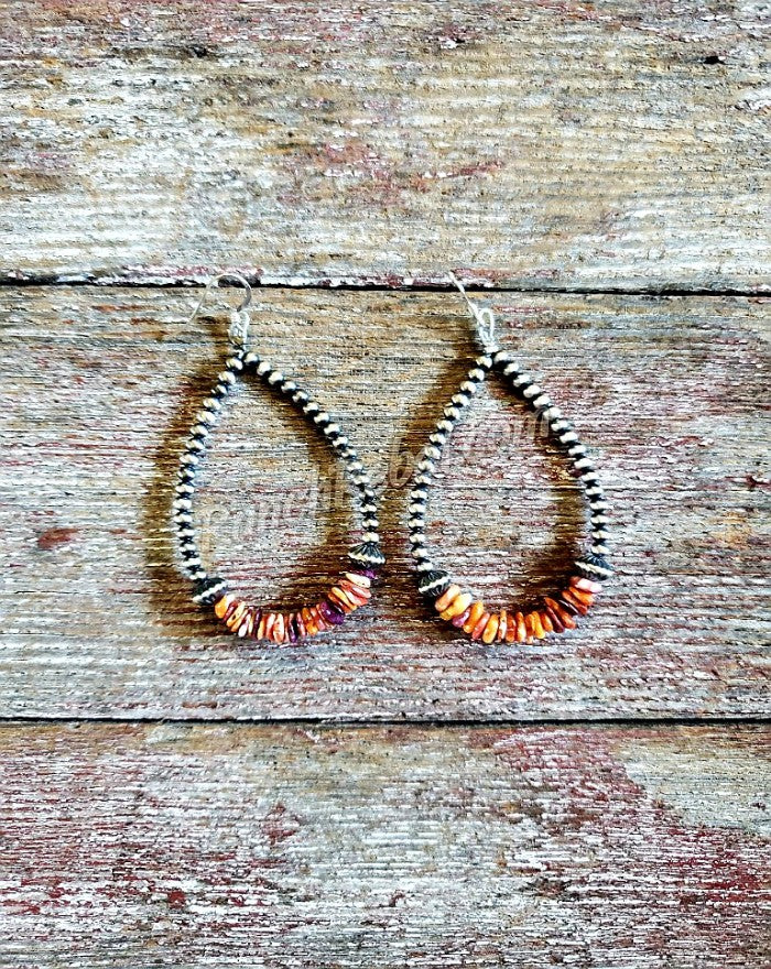 navajo-pearl-orange-spiny-tear-drop-earrings-4633